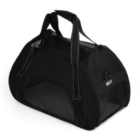 Dog Carrier Bag (DL Color: Black, Dogline Size: Small - H 12" x W 8" x L 17")