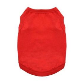 Cotton Dog Tank - Flame Scarlet Red (DoggieDesign Size: X-Small)