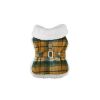 Sherpa-Lined Dog Harness Coat - Yellow Plaid